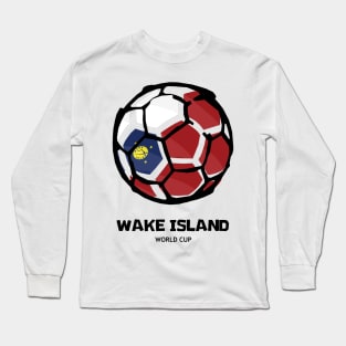 Wake Island Football Country Flag Long Sleeve T-Shirt